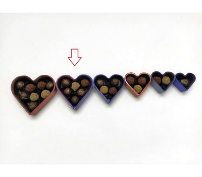 Шоколадная шкатулка с шоколадными трюфельными конфетами (6 шт.)